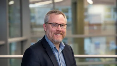 Gareth smiles at the camera