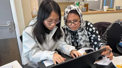 Music students Yujie and Yulin 