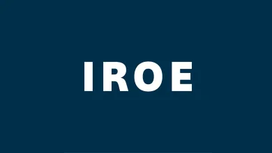 IROE letters on blue background
