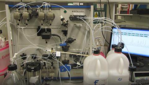 Filtration equipment in the fermentation laboratory
