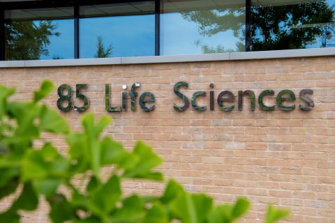 Exterior photograph of the life sciences building