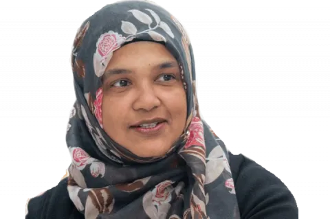 Aysha Rahman head and shoulders profile