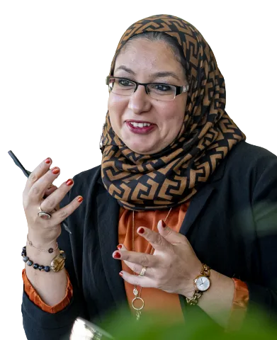 Dr Shahnaz Ibrahim has open, engaging body language