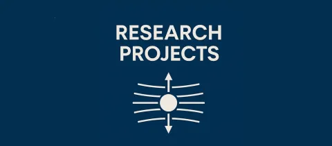 Banner with text 'Research projects'