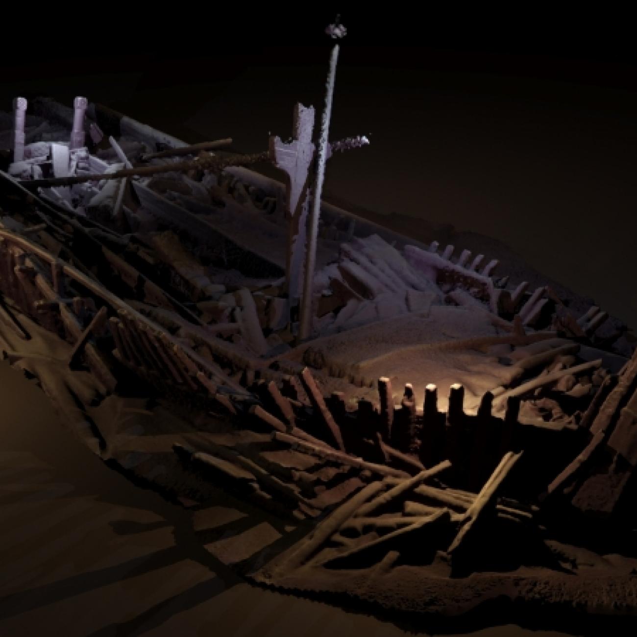 Ottoman period shipwreck presenting unique preservation in wood carvings