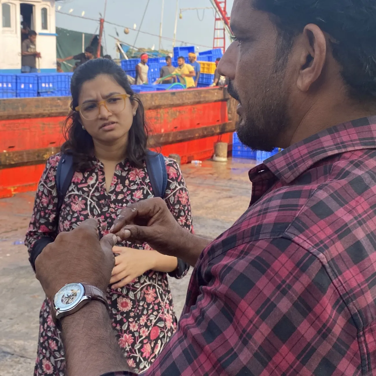 Avanthika (Avi) Kamath, a PhD student in Sustainable Management Practices. working in Mangalore to promote sustainable aquaculture