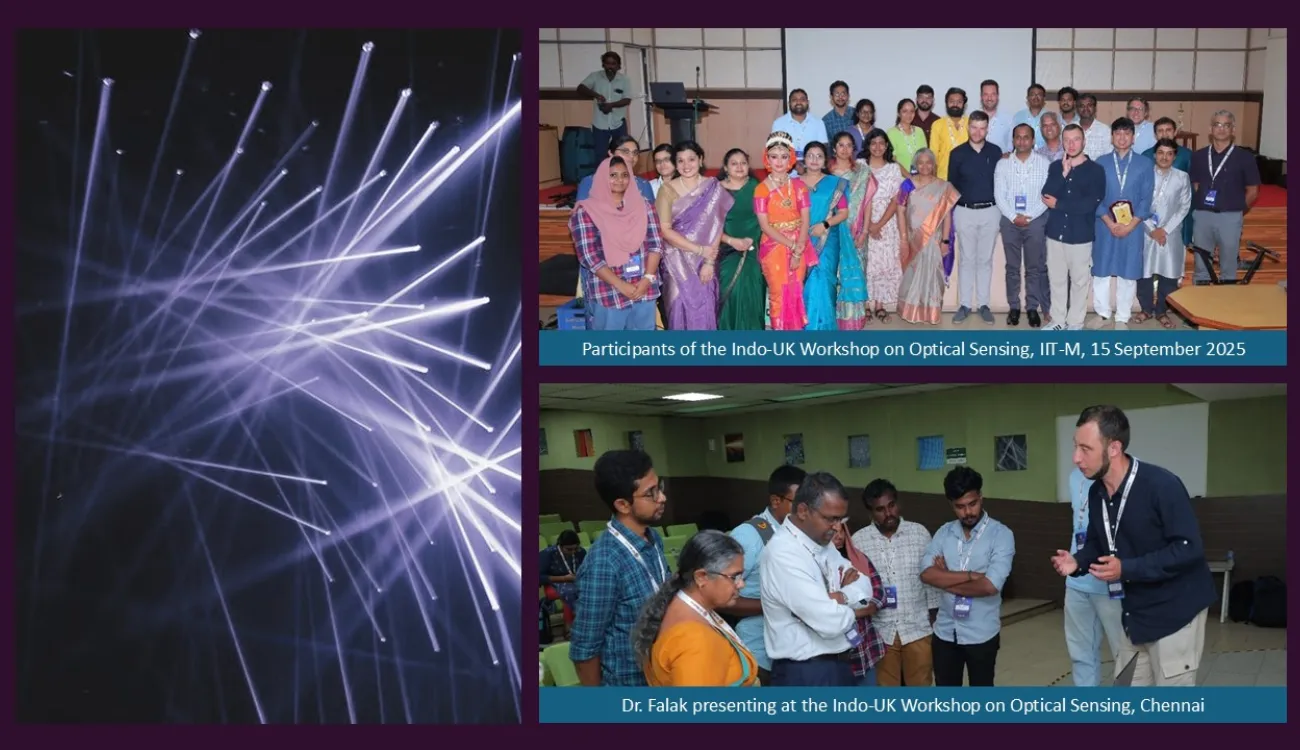 Collaged images of Indo-UK Workshops on Optical Sensing