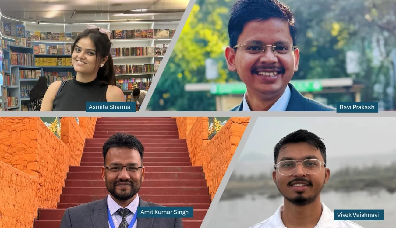 Collaged images of project team