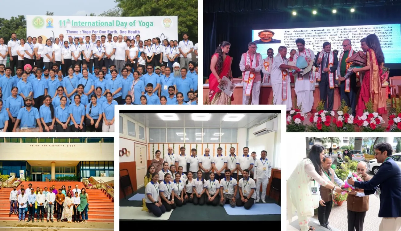 Collaged images of 11th International Day of Yoga