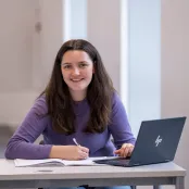 Emily Demography at table