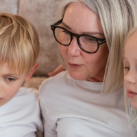 Pexels image of a grandmother chatting with her grandchildren