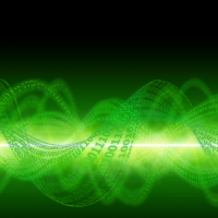 Digital green colour wave