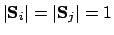 $ \vert\ensuremath{\mathbf{S}}_i\vert = \vert\ensuremath{\mathbf{S}}_j\vert = 1$