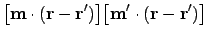 $\displaystyle \bigl[\ensuremath{\mathbf{m}}\cdot (\ensuremath{\mathbf{r}} - \en...
...ath{\mathbf{m}}'\cdot(\ensuremath{\mathbf{r}} - \ensuremath{\mathbf{r}}')\bigr]$